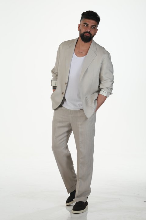 CASUAL LINEN SUIT (BEJ) view 5
