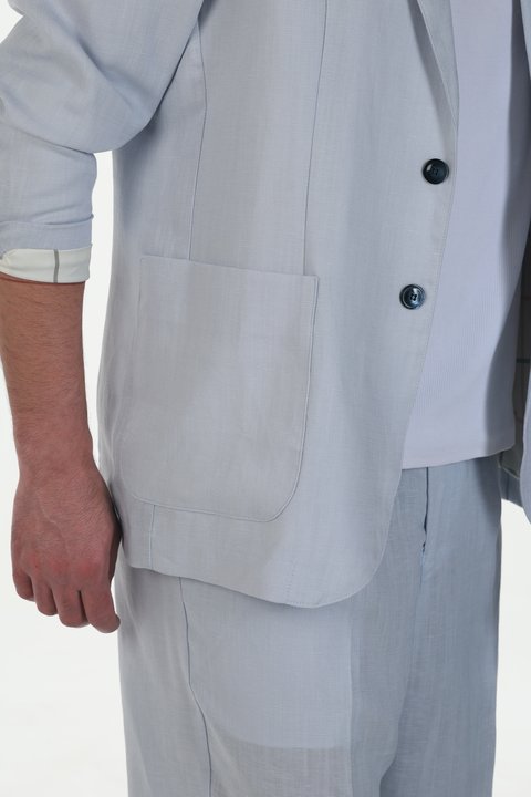 CASUAL LINEN SUIT (L .BLUE) view 7