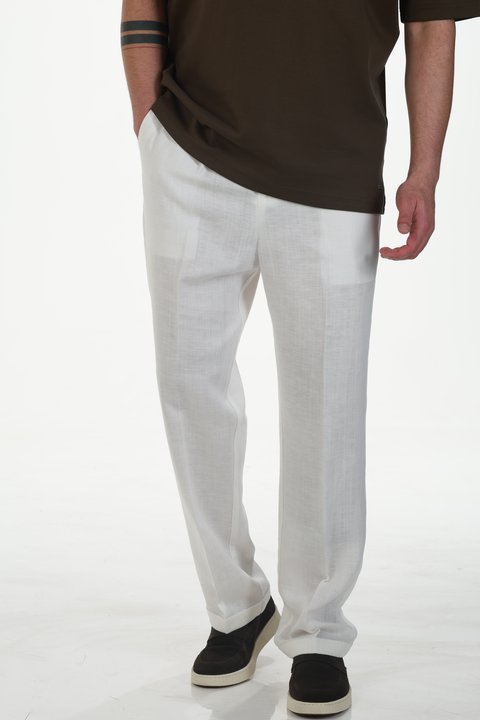 CASUAL LINEN SUIT (WHITE) view 3
